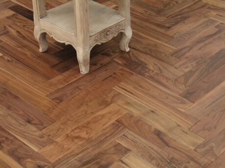 Herringbone Engineered Walnut Lacquered Wood Flooring 18mm X 150mm
