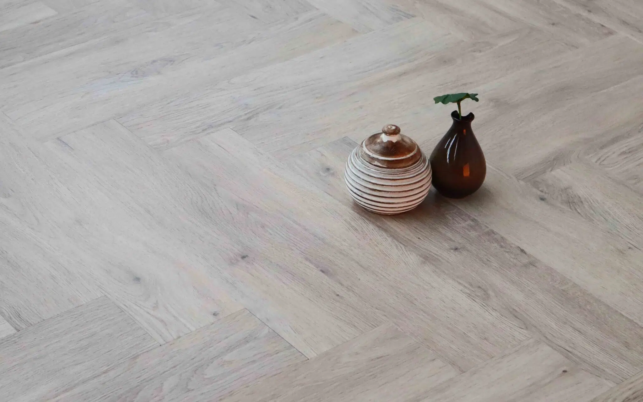 Herringbone Luxury Vinyl Tile Oak Wash 5MM X 120MM X 600MM