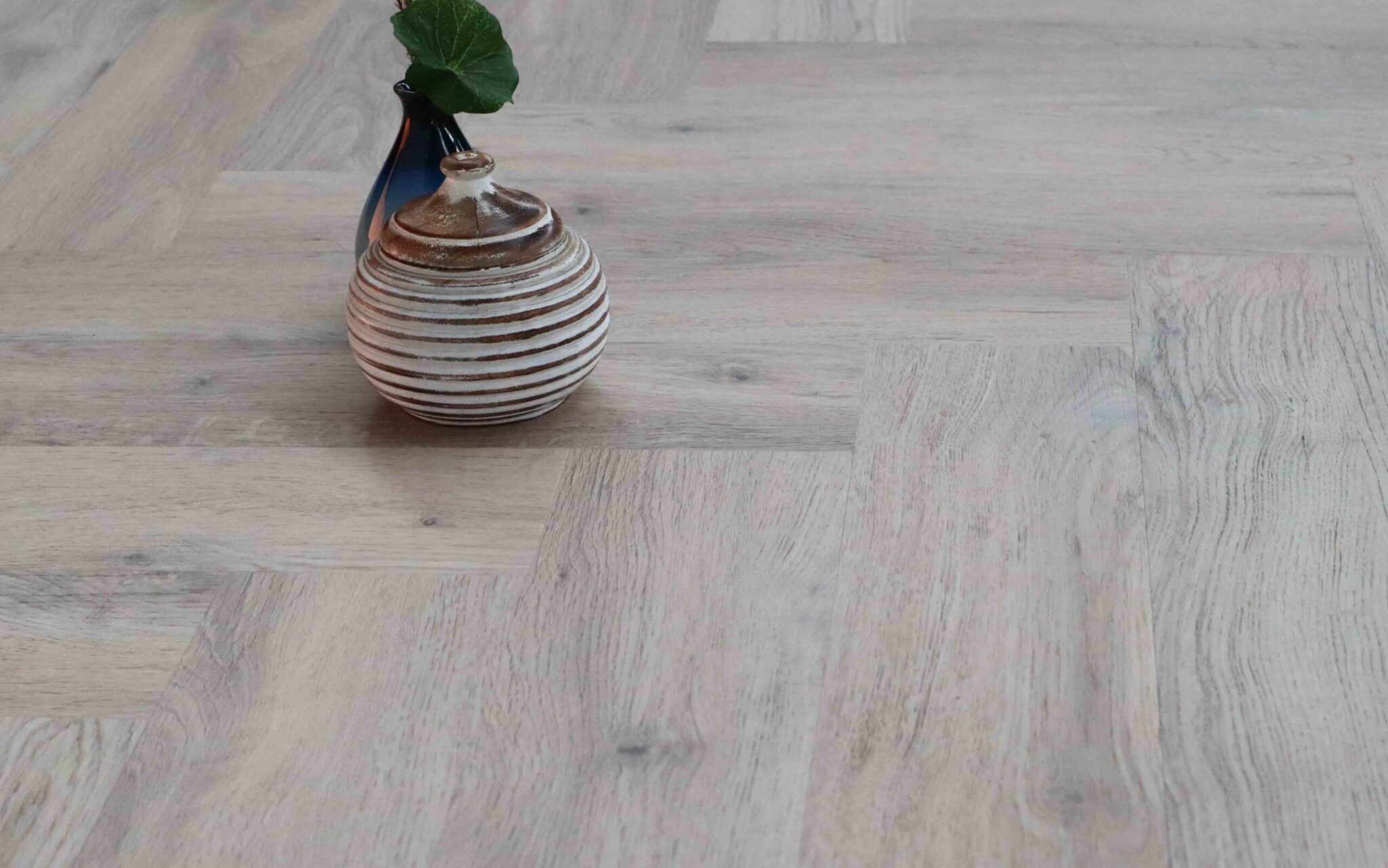 Herringbone Luxury Vinyl Tile Oak Wash 5MM X 120MM X 600MM