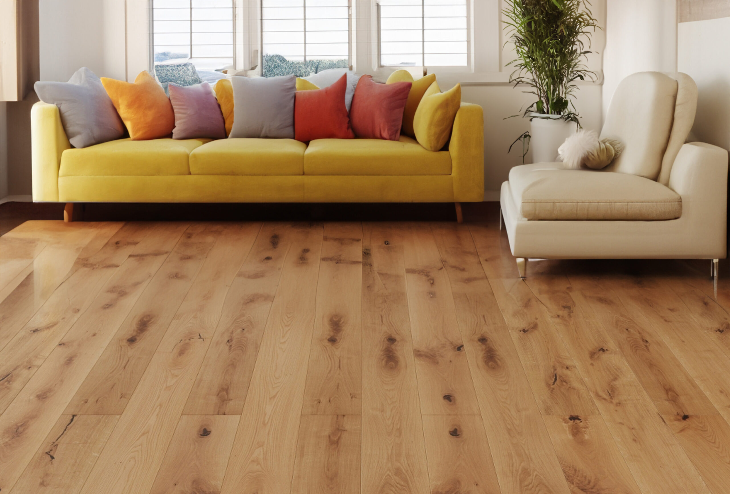 Engineered Brushed & Oiled Natural Oak Click Wood Flooring 15mm X 189mm