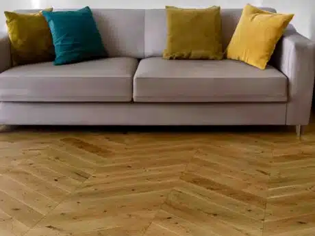 Engineered Chevron Brushed & UV Oiled Wood Flooring 18mm X 90mm