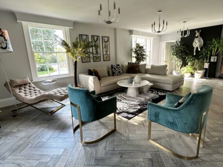 Herringbone Engineered Bespoke Dark Grey Brushed & Oiled 18mm X 115mm