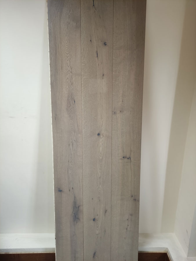 Engineered London Grey Brushed Uv Oiled Oak Wood Flooring 15mm X 190mm