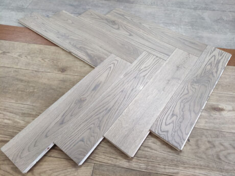 Engineered Herringbone Grey Uv Oiled Oak Prime Grade Wood Flooring 15mm X 120mm