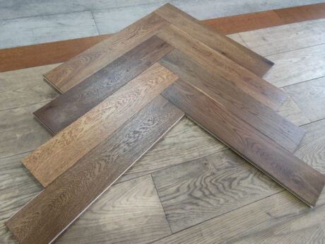 Engineered Herringbone Golden Brushed Uv Oiled Oak Prime Grade Wood Flooring 15mm X 120mm