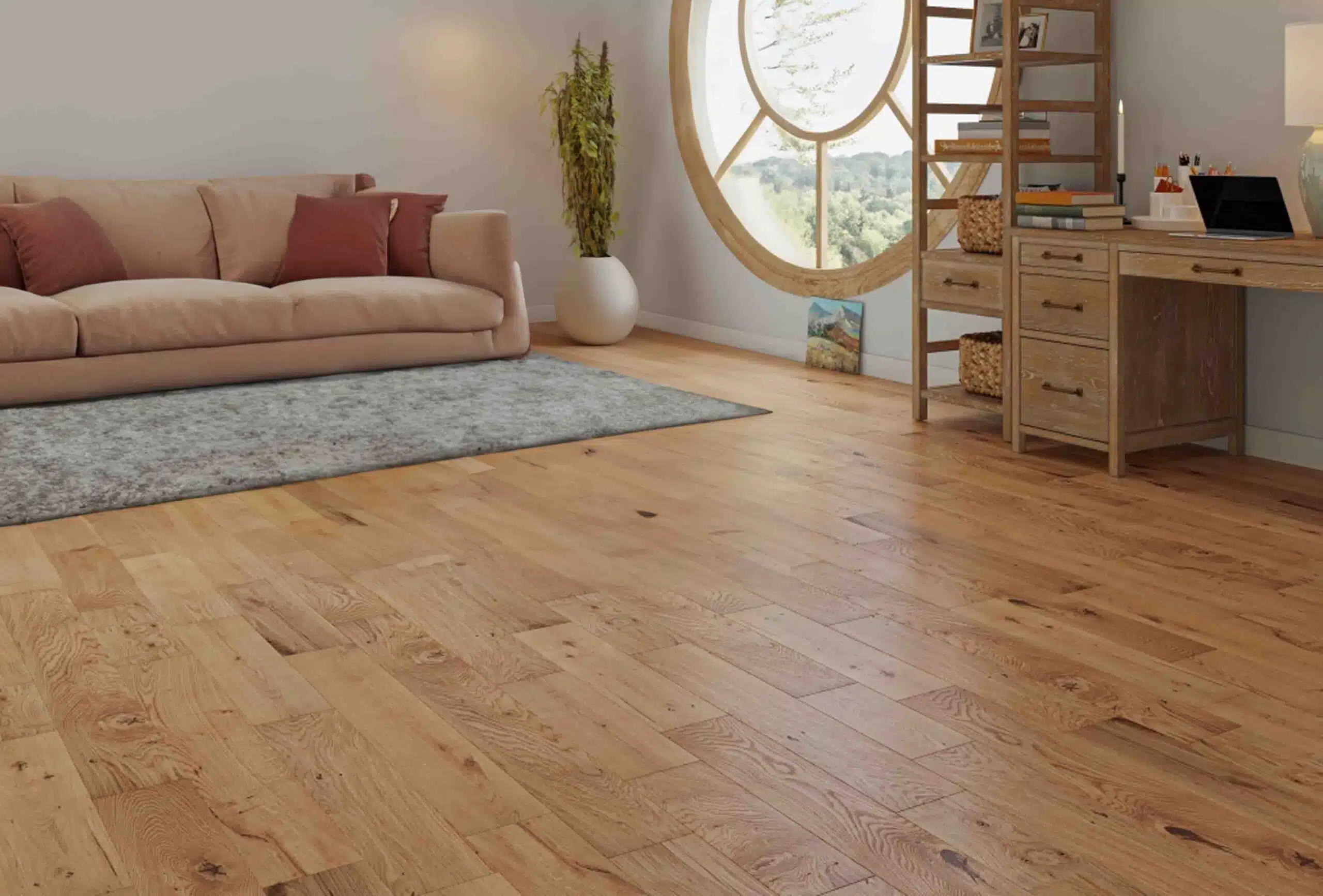 Solid Oak Brushed & Oiled Natural Oak Wood Flooring 18mm X 150mm