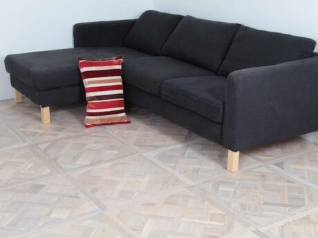 Engineered Light Smoked Brushed White Oiled Parquet Panel 20MM X 540MM