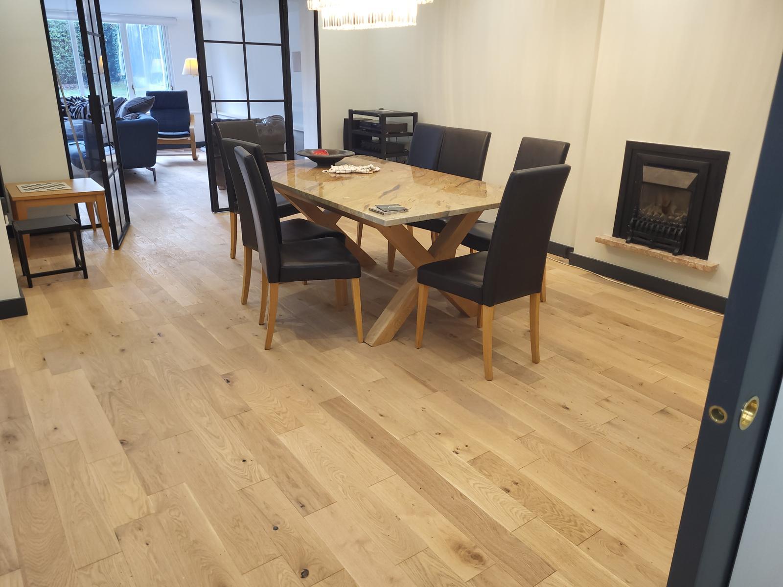 Engineered Brushed & Oiled Natural Oak Wood Flooring 18mm X 125mm