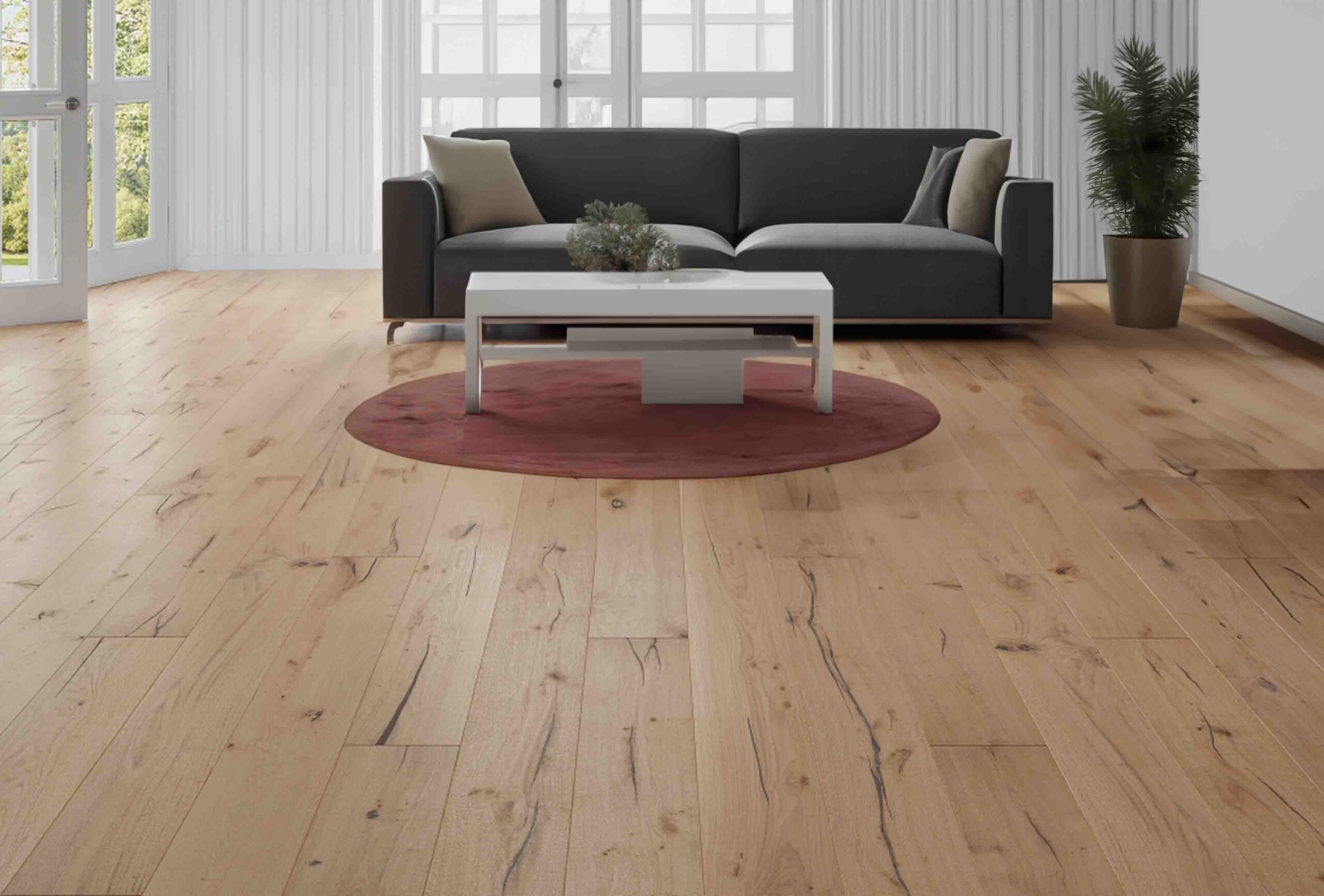 Engineered Distressed White Hard Waxed Oiled Oak Wood Flooring 15mm X 220mm