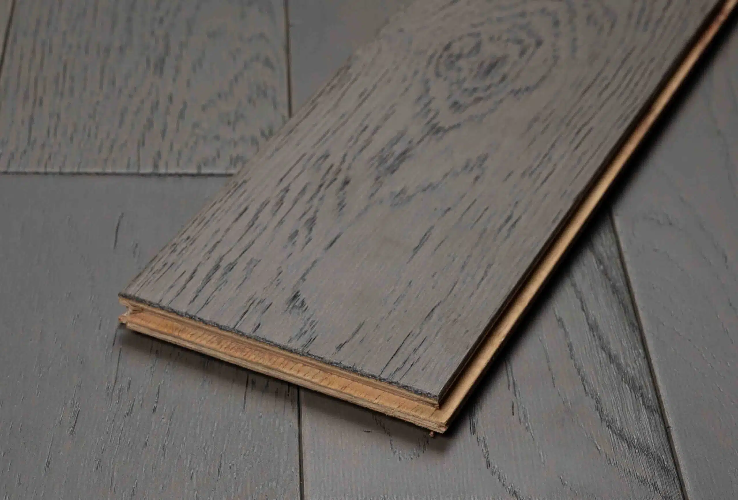 Engineered Brushed Matt Lacquered Everest Grey Oak Wood Flooring 14mm X 125mm