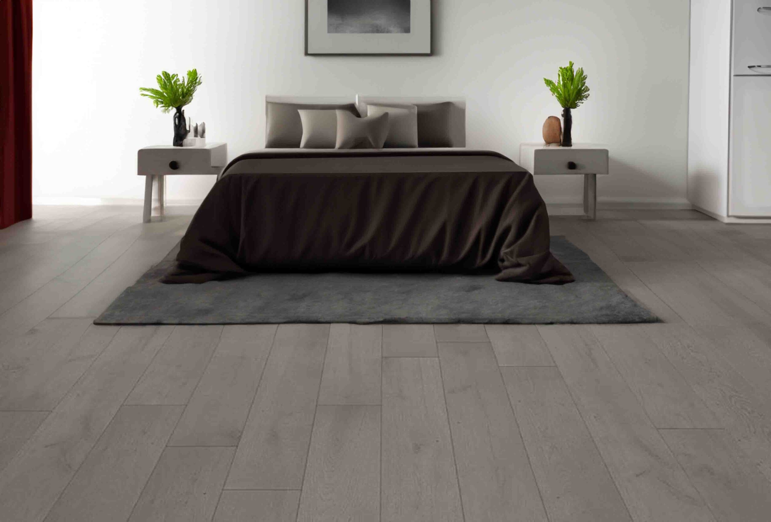 Engineered Lacquered Click Grey Milan Oak Random Lengths Wood Flooring 14mm X 190mm