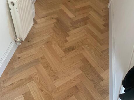 Herringbone Engineered Brushed & Oiled Natural Oak Wood Flooring 14mm X 90mm