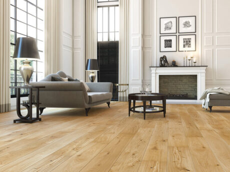 Engineered Natural Brushed Matt Lacquered Click Oak Wood Flooring 14mm X 207mm
