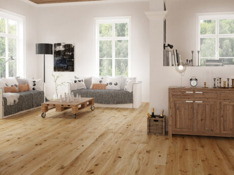 Engineered Natural Brushed & Oiled Click Oak Wood Flooring 14mm X 130mm