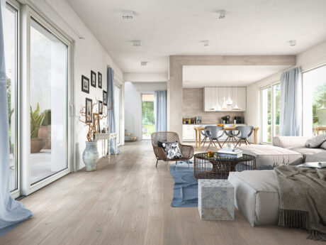 Engineered Durham Grey Click Oak Wood Flooring 14mm X 180mm