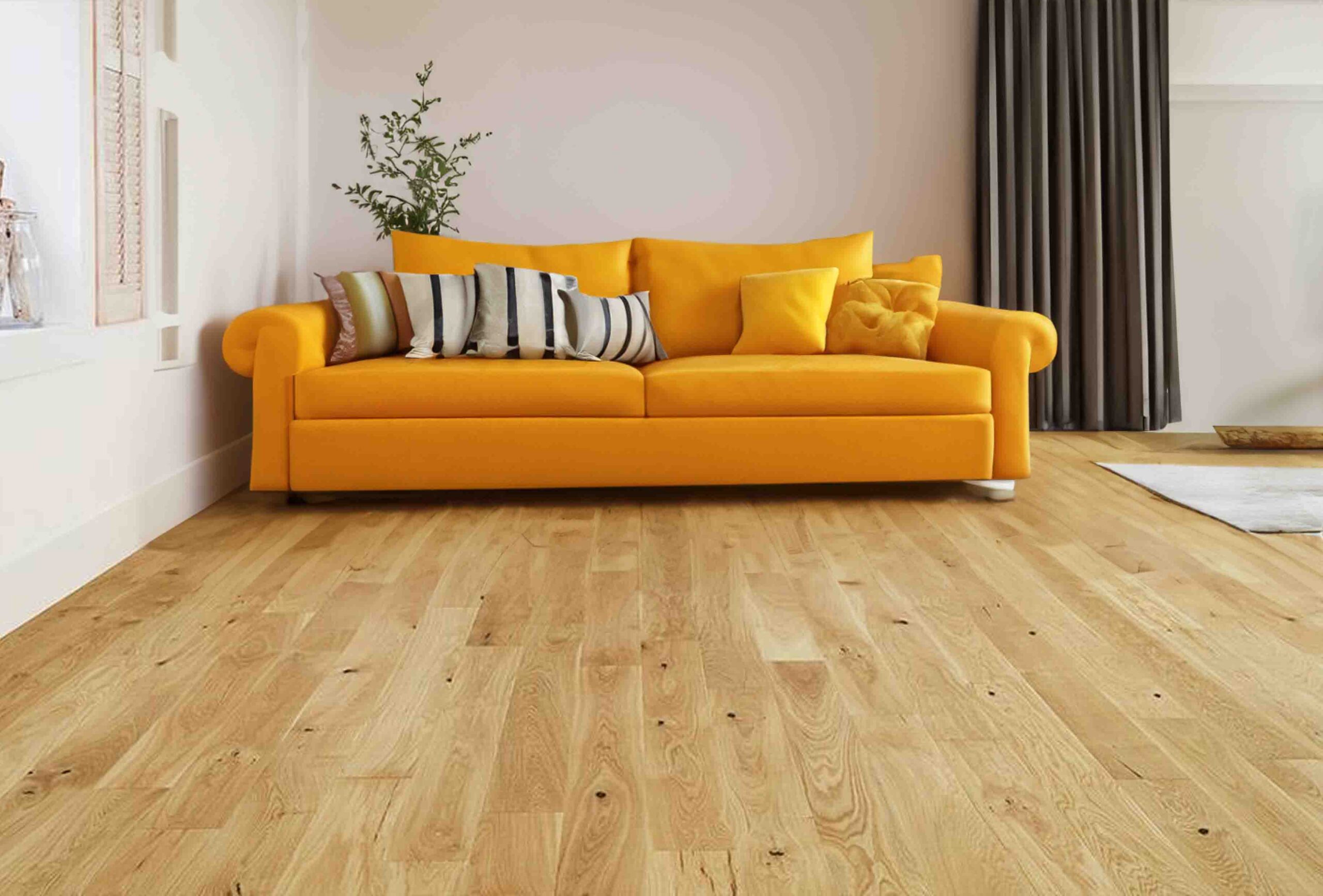 Engineered Natural Brushed & Oiled Oak Wood Flooring 14mm X 150mm
