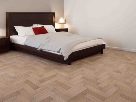 Engineered Chevron Unfinished Oak Wood Flooring 14mm X 90mm