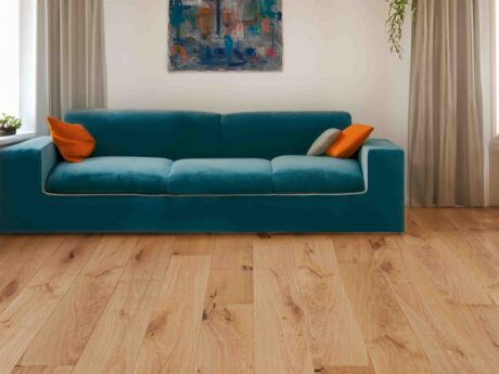 Engineered Natural Brushed Matt Lacquered Click Oak Wood Flooring 14mm X 190mm