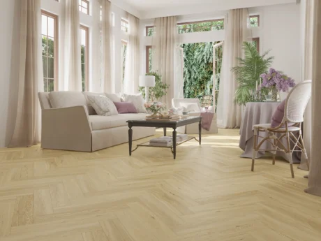 The Urban Hickory Natural Herringbone Luxury Vinyl 6.5mm x 126mm x 630mm