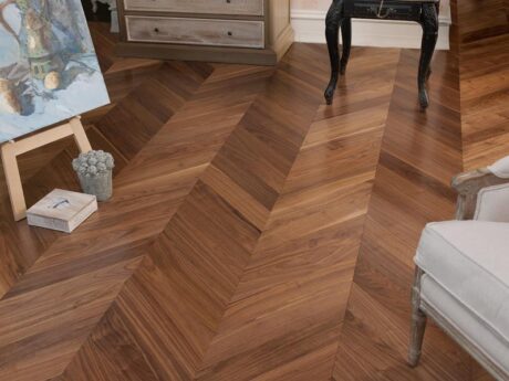 Engineered Chevron American Walnut Wood Flooring 20mm X 90mm