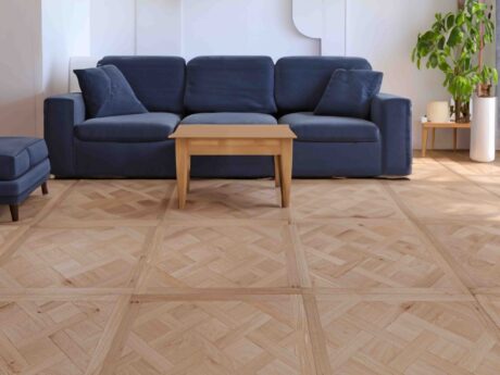 Engineered Natural Brushed Unfinished Parquet Versailles Panel 20mm x 800mm