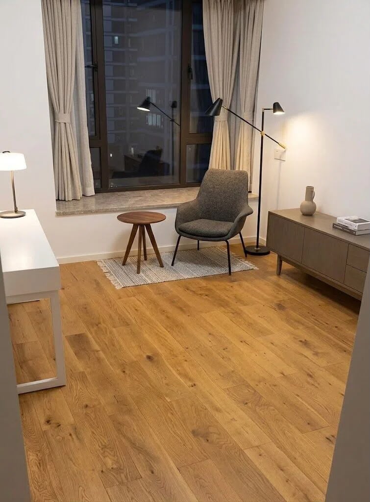 Engineered Smoked Brushed Natural UV Oiled Click Oak Wood Flooring 14mm X 190mm