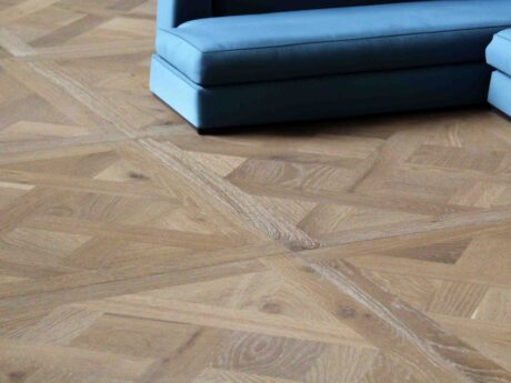 Engineered Smoked White Brushed & Oiled Parquet Panel 20MM X 580MM