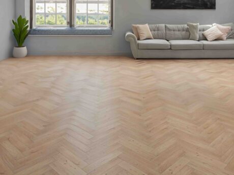 Herringbone Engineered Invisible Brushed Matt Lacquered Oak Wood Flooring 14/2mm X 90mm