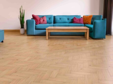 Herringbone Engineered Invisible Prime Grade Lacquered  Oak Wood Flooring 14mm X 90mm