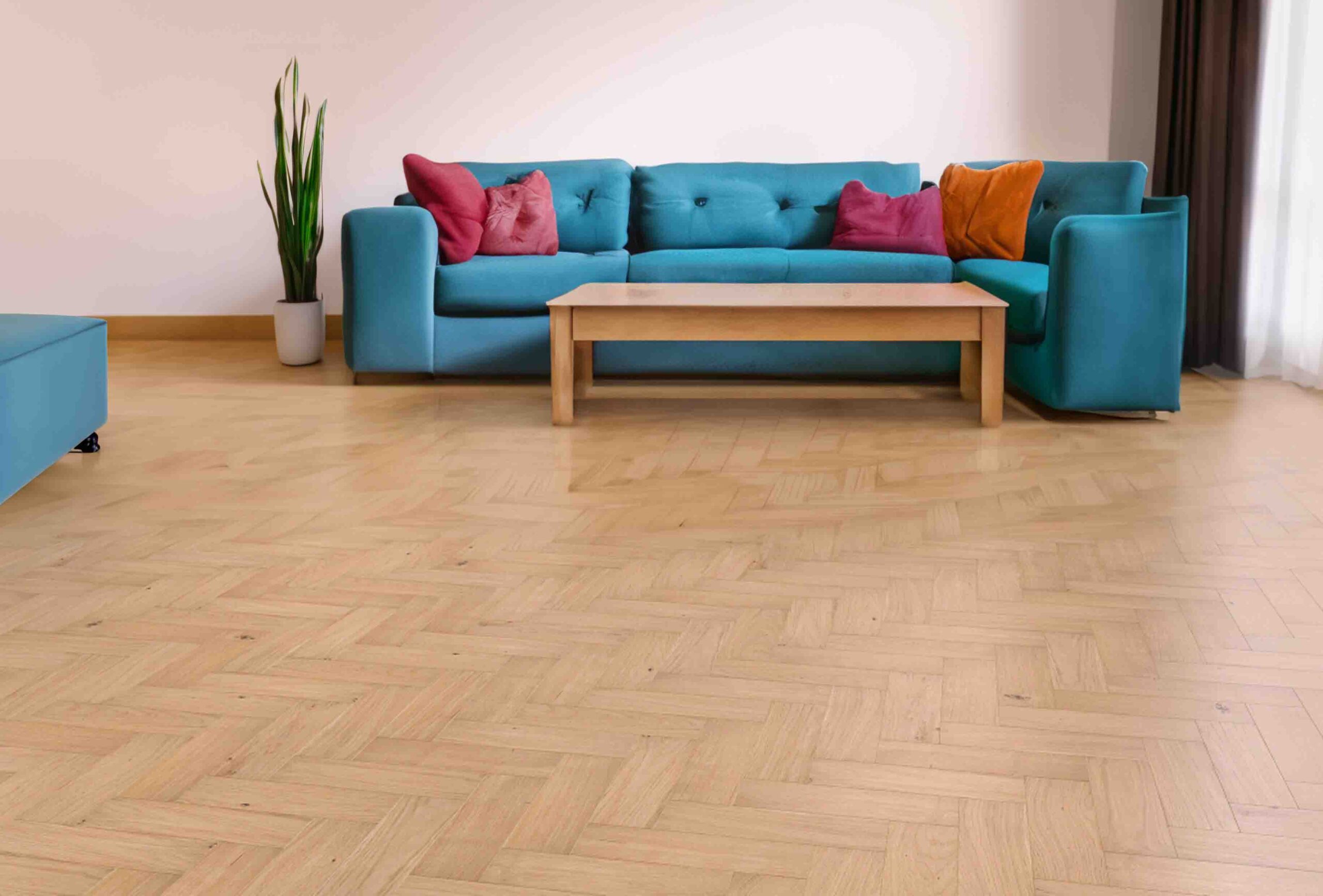 Herringbone Engineered Invisible Prime Grade Lacquered Oak Wood Flooring 14mm X 90mm