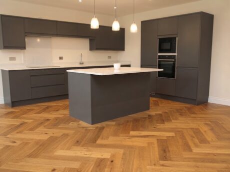 Herringbone Engineered Smoked Brushed Uv Oiled Oak Wood Flooring 14mm X 125mm