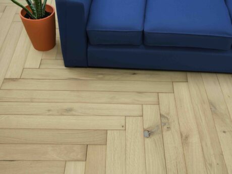 Herringbone Engineered Unfinished Oak Wood Flooring 20mm X 60mm
