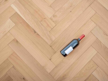 Herringbone Engineered Invisible Oiled Raw Oak Prime Grade Wood Flooring 15mm X 90mm