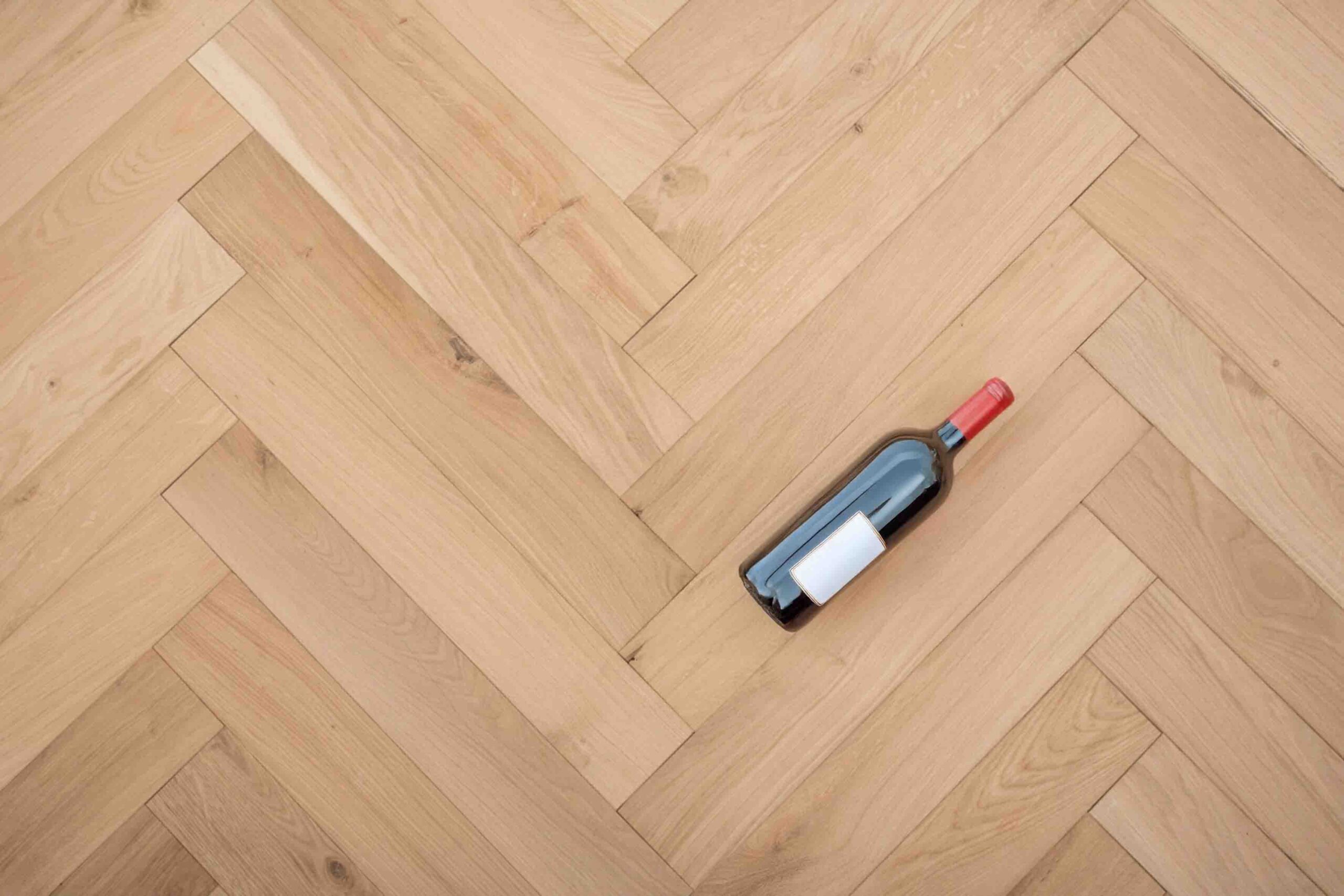 Herringbone Engineered Invisible Oiled Raw Oak Prime Grade Wood Flooring 15mm X 90mm