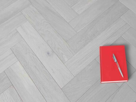 Herringbone Engineered Brushed White Uv Oiled Oak Wood Flooring 14mm X 90mm