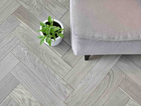 Herringbone Engineered Invisible Oak Brushed Matt Lacquered Wood Flooring 10mm X 90mm