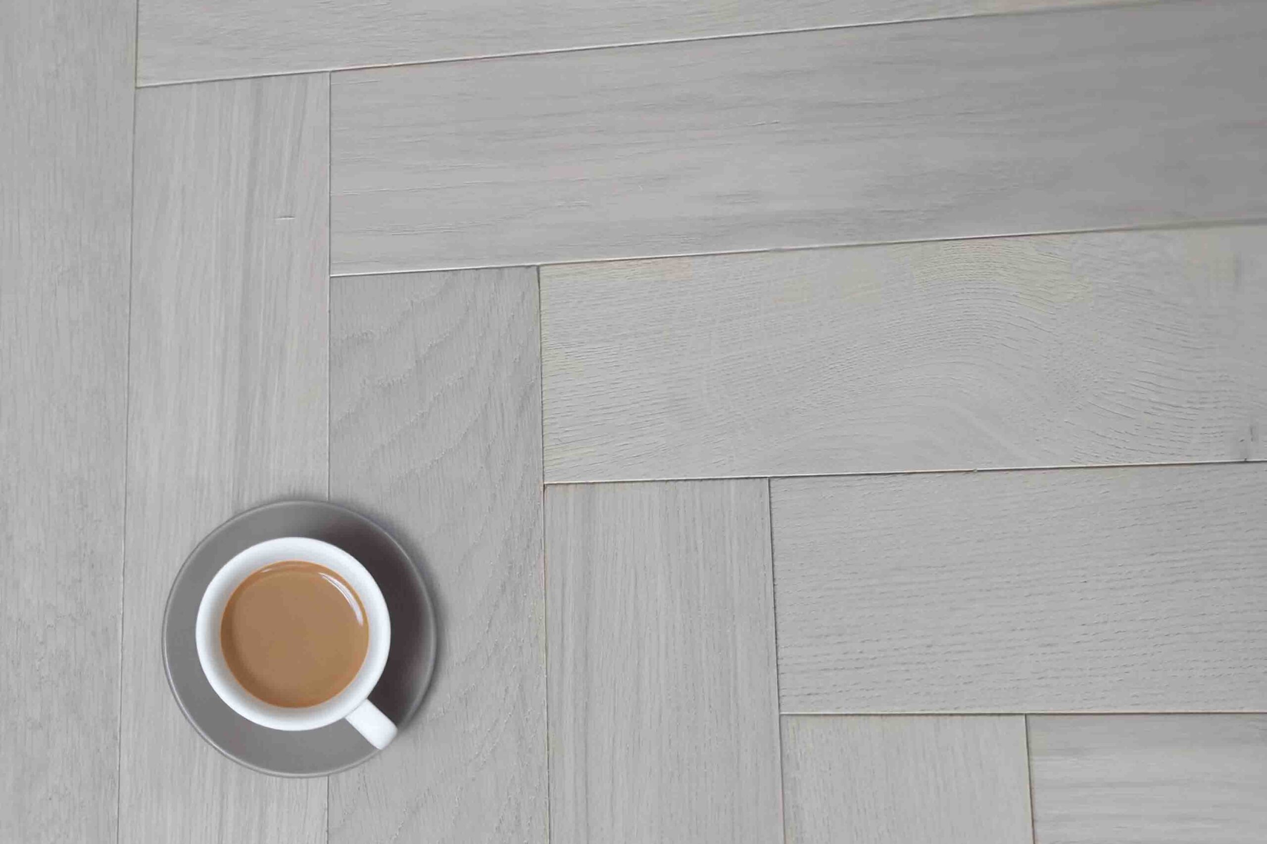 Herringbone Engineered Brushed White Uv Oiled Oak Wood Flooring 14mm X 90mm