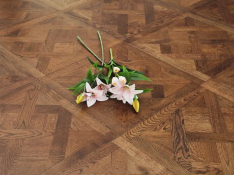 Engineered Brushed, Dark Heritage Mahogany Stained, Natural Oiled Parquet Panel 20MM X 580MM